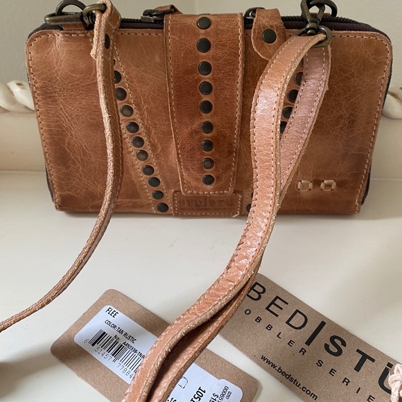 Bed Stu Wallet/Crossbody - Brown with Studs - Picture 1 of 11